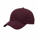 USA-made 6U Burgundy Cotton Duck baseball cap, 3q view, manufactured in Newark NJ