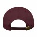 USA-made 6U Burgundy Cotton Duck baseball cap, back view, manufactured in Newark NJ