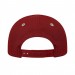 USA-made 6U Red-White Cotton Duck baseball cap, back view, manufactured in Newark NJ
