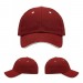 USA-made 6U Red-White Cotton Duck baseball cap, virtual view, manufactured in Newark NJ