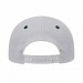 USA-made 6U White-Hunter Green Cotton Duck baseball cap, back view, manufactured in Newark NJ