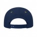 USA-made 6U Navy-Khaki Cotton Duck baseball cap, back view, manufactured in Newark NJ