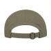 USA-made 6U Khaki Cotton Duck baseball cap, back view, manufactured in Newark NJ