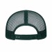 USA-made 6L Hunter Green Polycotton Twill baseball cap, back view, manufactured in Newark NJ