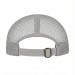 USA-made 6S Dark Gray-White Polycotton Twill baseball cap, back view, manufactured in Newark NJ