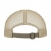 USA-made 6U Black-Khaki Polycotton Twill baseball cap, back view, manufactured in Newark NJ