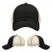 USA-made 6U Black-Khaki Polycotton Twill baseball cap, virtual view, manufactured in Newark NJ