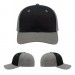 USA-made 6S Black-Light Gray Cotton Spandex baseball cap, virtual view, manufactured in Newark NJ