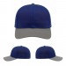 USA-made 6S Royal Blue-Light Gray Cotton Spandex baseball cap, virtual view, manufactured in Newark NJ