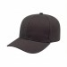 USA-made 6S Dark Gray Cotton Spandex baseball cap, 3q view, manufactured in Newark NJ