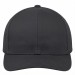 USA-made 6S Dark Gray Cotton Spandex baseball cap, back view, manufactured in Newark NJ