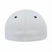 USA-made 6U White-Navy Cotton Spandex baseball cap, back view, manufactured in Newark NJ