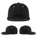USA-made 6H Black-White Polycotton Twill baseball cap, virtual view, manufactured in Newark NJ