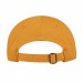 USA-made 6H Navy-Athletic Gold Polycotton Twill baseball cap, back view, manufactured in Newark NJ