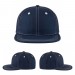 USA-made 6H Navy-White Polycotton Twill baseball cap, virtual view, manufactured in Newark NJ