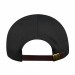 USA-made 6L Black-Light Gray Polycotton Twill baseball cap, back view, manufactured in Newark NJ