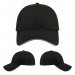 USA-made 6L Black-Light Gray Polycotton Twill baseball cap, virtual view, manufactured in Newark NJ