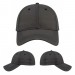 USA-made 6L Dark Gray-Black Polycotton Twill baseball cap, virtual view, manufactured in Newark NJ