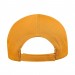 USA-made 6L Navy-Athletic Gold Polycotton Twill baseball cap, back view, manufactured in Newark NJ