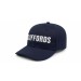 USA-made 6S Navy Polycotton Twill baseball cap, decorated view, manufactured in Newark NJ