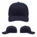 USA-made 6S Navy Polycotton Twill baseball cap, virtual view, manufactured in Newark NJ
