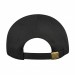 USA-made 6S Black-Athletic Gold Polycotton Twill baseball cap, back view, manufactured in Newark NJ