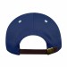 USA-made 6S Royal Blue-White Polycotton Twill baseball cap, back view, manufactured in Newark NJ
