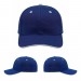 USA-made 6S Royal Blue-White Polycotton Twill baseball cap, virtual view, manufactured in Newark NJ