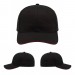 USA-made 6S Black-Red Polycotton Twill baseball cap, virtual view, manufactured in Newark NJ