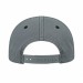 USA-made 6S Light Gray-Black Polycotton Twill baseball cap, back view, manufactured in Newark NJ