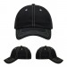 USA-made 6U Black-White Polycotton Twill baseball cap, virtual view, manufactured in Newark NJ
