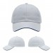 USA-made 6U White-Royal Blue Polycotton Twill baseball cap, virtual view, manufactured in Newark NJ
