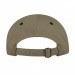 USA-made 6S Khaki-Black Domestic Twill baseball cap, back view, manufactured in Newark NJ