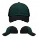 USA-made 6U Hunter Green-Black Domestic Twill baseball cap, virtual view, manufactured in Newark NJ