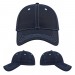 USA-made 6L Navy-White Organic Twill baseball cap, virtual view, manufactured in Newark NJ