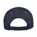 USA-made 6L Navy-Khaki Organic Twill baseball cap, back view, manufactured in Newark NJ