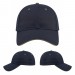 USA-made 6L Navy-Khaki Organic Twill baseball cap, virtual view, manufactured in Newark NJ