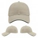 USA-made 6L Putty-Black Organic Twill baseball cap, virtual view, manufactured in Newark NJ