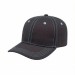 USA-made 6S Dark Gray-White Organic Twill baseball cap, 3q view, manufactured in Newark NJ