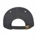 USA-made 6S Dark Gray-White Organic Twill baseball cap, back view, manufactured in Newark NJ