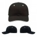 USA-made 6S Black-White Organic Twill baseball cap, virtual view, manufactured in Newark NJ