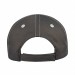 USA-made 6S Dark Gray-White Organic Twill baseball cap, back view, manufactured in Newark NJ