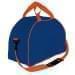 USA Made Nylon Poly Weekender Duffel Bags, Royal Blue-Orange, 6PKV32JA00