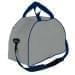 USA Made Nylon Poly Weekender Duffel Bags, Grey-Navy, 6PKV32JA1Z