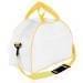 USA Made Nylon Poly Weekender Duffel Bags, White-Gold, 6PKV32JA35