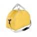 USA Made Nylon Poly Weekender Duffel Bags, Gold-White, 6PKV32JA44