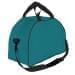 USA Made Nylon Poly Weekender Duffel Bags, Turquoise-Black, 6PKV32JA9R