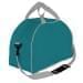 USA Made Nylon Poly Weekender Duffel Bags, Turquoise-Grey, 6PKV32JA9U