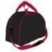 USA Made Nylon Poly Weekender Duffel Bags, Black-Red, 6PKV32JAO2