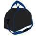 USA Made Nylon Poly Weekender Duffel Bags, Black-Royal Blue, 6PKV32JAO3